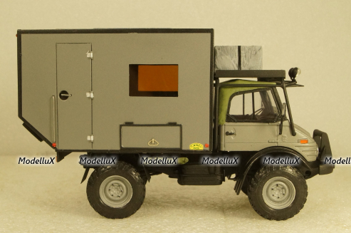 Mercedes Unimog 4х4 Кемпинг серый, KV мастерская 1:43