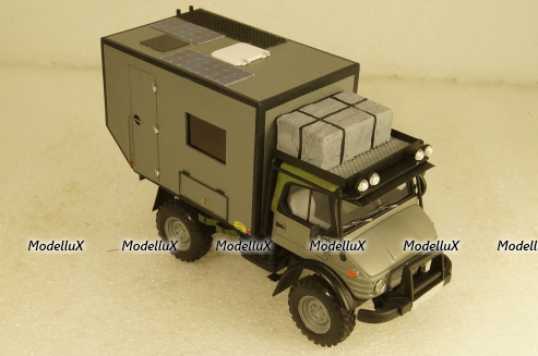 Mercedes Unimog 4х4 Кемпинг серый, KV мастерская 1:43