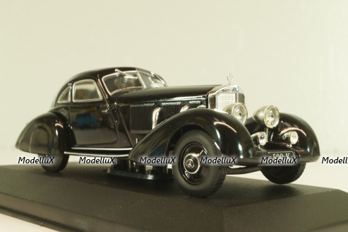 Mercedes 500 K Autobahnkurier (W29) 1934, black, MBOMS002, Mercedes-Benz Offizielle Modell Sammlung #02, Altaya 1:43