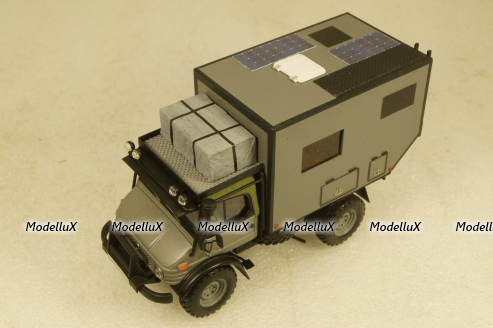 Mercedes Unimog 4х4 Кемпинг серый, KV мастерская 1:43