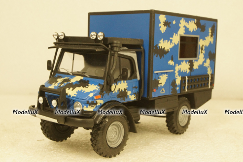 Merсedes Unimog 4х4 Кемпинг синий, KV мастерская 1:43