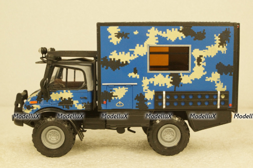 Merсedes Unimog 4х4 Кемпинг синий, KV мастерская 1:43