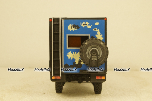 Merсedes Unimog 4х4 Кемпинг синий, KV мастерская 1:43