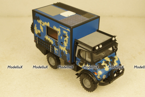 Merсedes Unimog 4х4 Кемпинг синий, KV мастерская 1:43