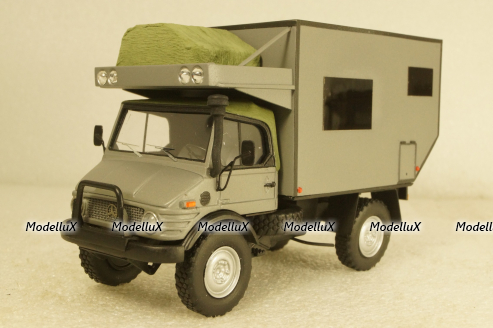 Mercedes Unimog 4х4 Кемпинг серый, без каркаса, KV мастерская 1:43