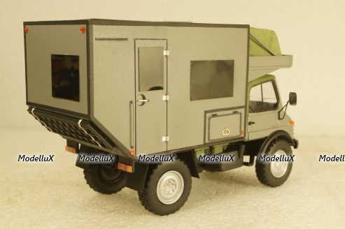 Mercedes Unimog 4х4 Кемпинг серый, без каркаса, KV мастерская 1:43