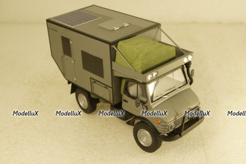 Mercedes Unimog 4х4 Кемпинг серый, без каркаса, KV мастерская 1:43