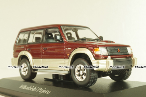 Mitsubishi Pajero LWB 1991, dark red metallic, 940163470, Maxichamps 1:43