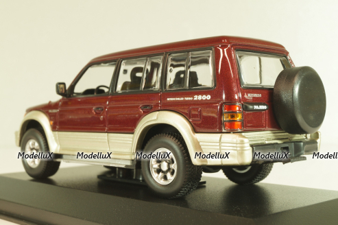 Mitsubishi Pajero LWB 1991, dark red metallic, 940163470, Maxichamps 1:43