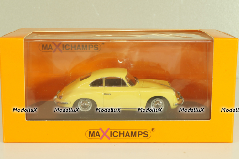 Porsche 356 B Coupe 1961, yellow, 940064300, Maxichamps 1:43