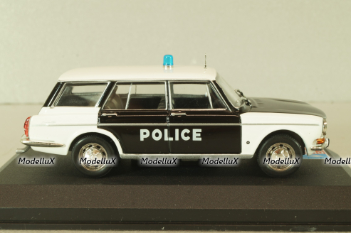 Simca 1501 Break Police 1969, white/black, Altaya 1:43