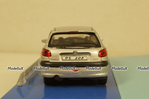 Peugeot 206 Silver, Cararama 1:43