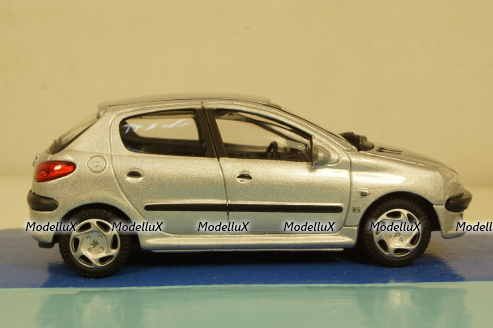 Peugeot 206 Silver, Cararama 1:43