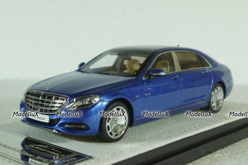 Mercedes S600 V12 S-Class Maybach 2016, blue, ALM420105, Almost Real 1:43