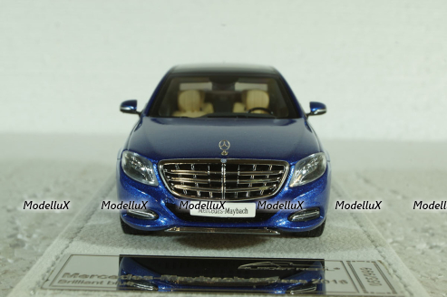 Mercedes S600 V12 S-Class Maybach 2016, blue, ALM420105, Almost Real 1:43