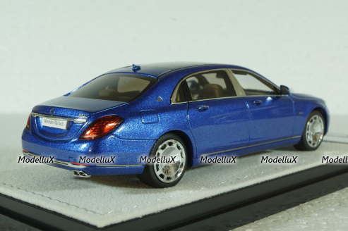 Mercedes S600 V12 S-Class Maybach 2016, blue, ALM420105, Almost Real 1:43