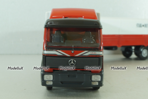 Mercedes 1729 truck, with trailer, red "Truck of the year 1990", 314, NZG 1:43 