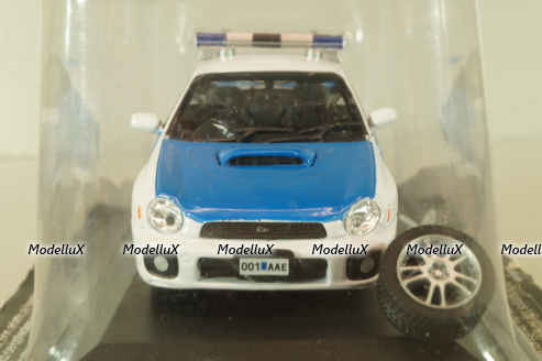 Subaru Impreza Police Estonia 2002, white/blue, Cararama 1:43 Уценка!