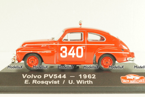 Volvo PV544 #340 rally Monte Carlo 1962, E.Rosqvist/U.Wirth, red, Rally Monte Carlo Legendary rally cars, Atlas 1:43