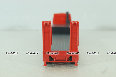 Mercedes SK 2436 with semi trailer, red 141963, Herpa 1:87