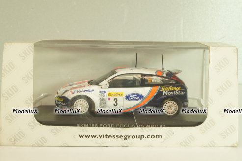 Ford Focus RS WRC #3 Rally Monte Carlo 2001, Sainz/Moya, SKM188, Skid 1:43 Уценка!