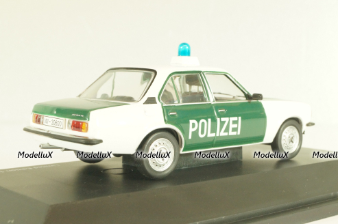 Opel Ascona B Polizei 1976, green/white, 03294, Schuco 1:43