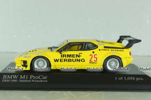 BMW M1 ProCar DRM 1980, yellow, 430802525, Minichamps 1:43 Без картонной коробки