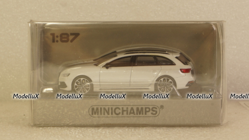 Audi RS4 Avant 2018 white metallic, 870018214, Minichamps 1:87