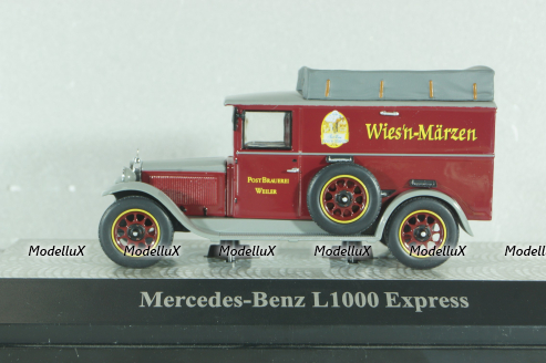 Mercedes-Benz L1000 Express Post Brauerei Weiler red/grey  1:43
