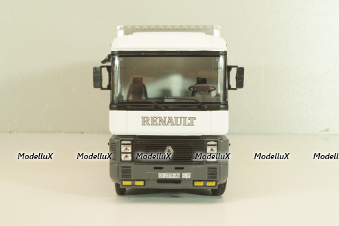 Renault AE 500 Magnum truck "Porcelanosa Grupo" 1990, white/yello, Camiones y Autobuses #94, Altaya 1:43