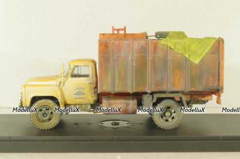 КО-413(52) мусоровоз на шасси Газ-52, со следами эксплуатации, Model43 1:43