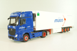 Mercedes-Benz Actros MP 4 truck with semi-trailer "Mazo" 1988, blue/white, Camiones y Autobuses #96, Altaya 1:43