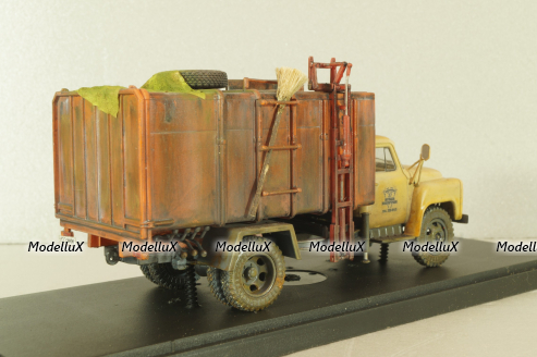 КО-413(52) мусоровоз на шасси Газ-52, со следами эксплуатации, Model43 1:43