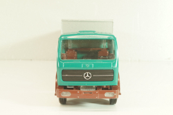 Mercedes-Benz 1632 S tractor with semi trailer "Mercedes" green/silver,  556, NZG 1:50