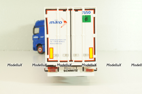 Mercedes-Benz Actros MP 4 truck with semi-trailer "Mazo" 1988, blue/white, Camiones y Autobuses #96, Altaya 1:43