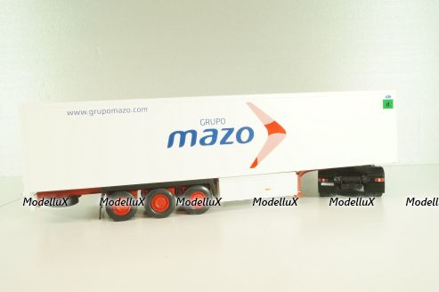 Mercedes-Benz Actros MP 4 truck with semi-trailer "Mazo" 1988, blue/white, Camiones y Autobuses #96, Altaya 1:43