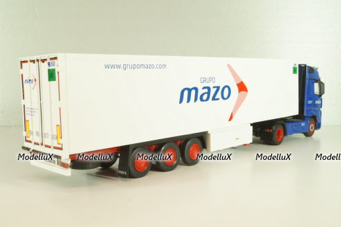 Mercedes-Benz Actros MP 4 truck with semi-trailer "Mazo" 1988, blue/white, Camiones y Autobuses #96, Altaya 1:43