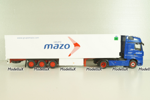 Mercedes-Benz Actros MP 4 truck with semi-trailer "Mazo" 1988, blue/white, Camiones y Autobuses #96, Altaya 1:43