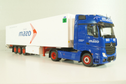 Mercedes-Benz Actros MP 4 truck with semi-trailer "Mazo" 1988, blue/white, Camiones y Autobuses #96, Altaya 1:43