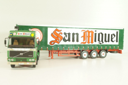 Volvo FH12 truck with semi-trailer "San Miguel" 1988, green Camiones y Autobuses #83, Altaya 1:43