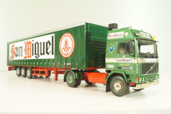 Volvo FH12 truck with semi-trailer "San Miguel" 1988, green Camiones y Autobuses #83, Altaya 1:43