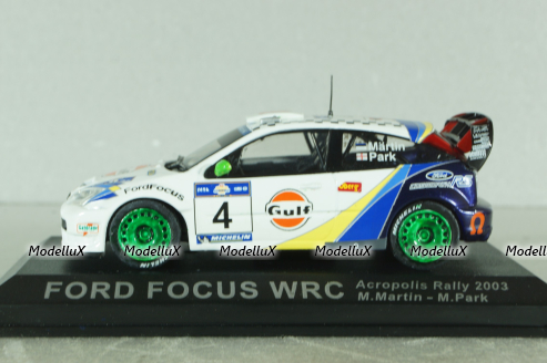 Ford Focus WRC rally Acropolis 2003, M.Martin/M.Park, Altaya 1:43