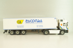 Man 19.502 truck with semi-trailer "Paconsa" 1991 white, Camiones y Autobuses #77, Altaya 1:43