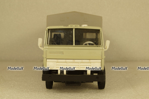 Камаз-5320 бортовой с тентом, серый/синий, Арек 1:43