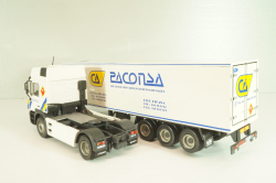 Man 19.502 truck with semi-trailer "Paconsa" 1991 white, Camiones y Autobuses #77, Altaya 1:43