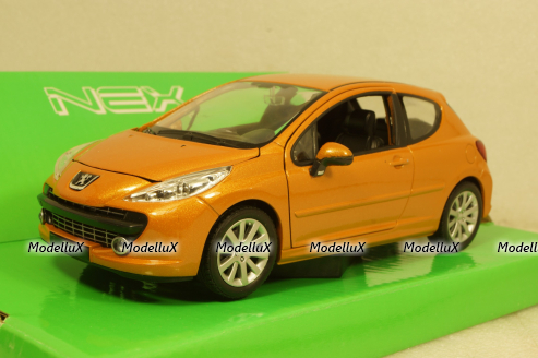 Peugeot 207 Orange, 22492W, Welly 1:24