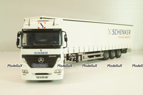 Mercedes-Benz Actros 1841 with semi-trailer "Schenker", white, Tekno 1:50