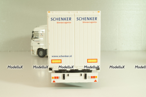 Mercedes-Benz Actros 1841 with semi-trailer "Schenker", white, Tekno 1:50