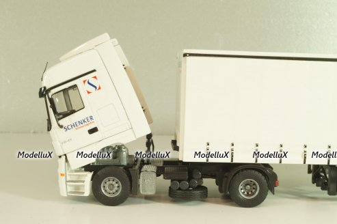 Mercedes-Benz Actros 1841 with semi-trailer "Schenker", white, Tekno 1:50