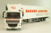 DAF 85 CF tractor with semi trailer "Bakker Logistiek" 2004, white, 53537, Tekno 1:50